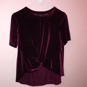 Red velvet top